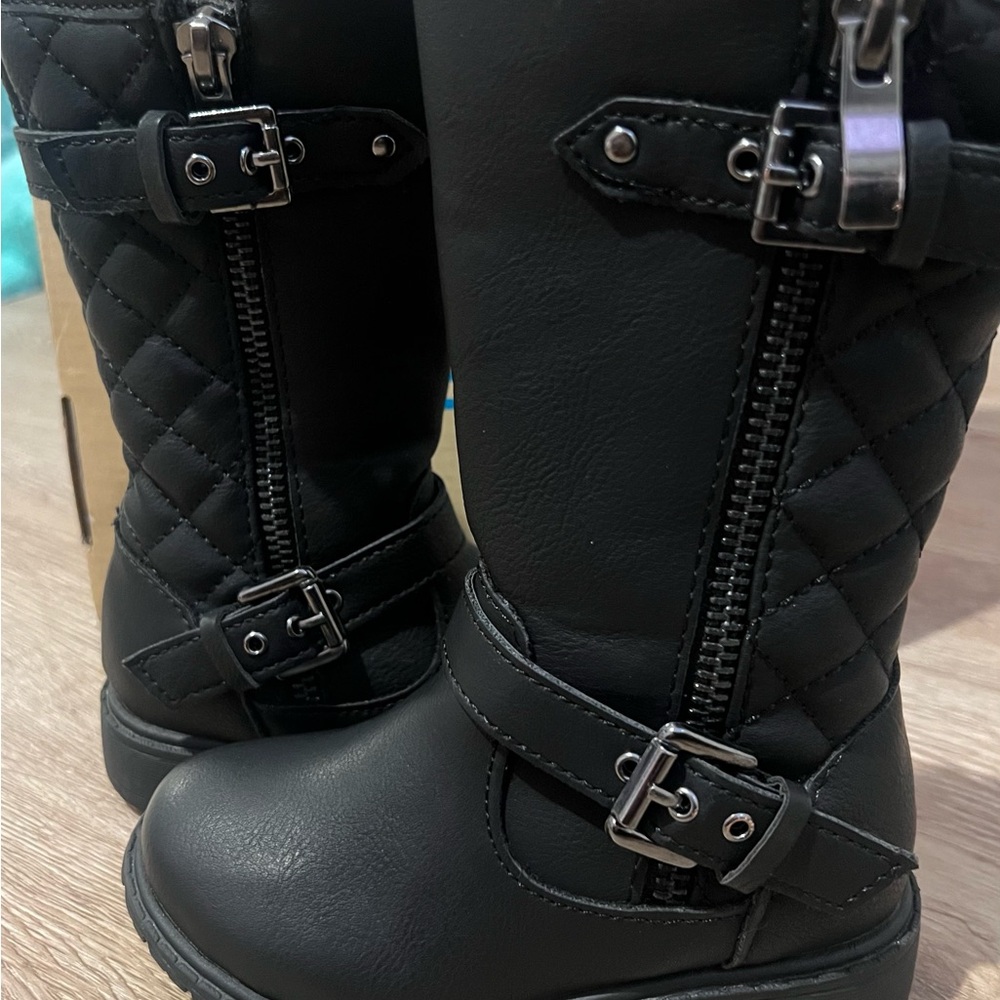 Baby toddler girl biker boots